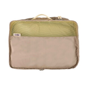 CHOOP シュープ トラベルポーチ 旅行ポーチ 二層 インナーポーチ 衣類収納ケース 衣類収納袋 仕切り バッグインバッグ 取っ手 メッシュ ユニセックス かわいい トラベルグッズ ロゴ リスマー