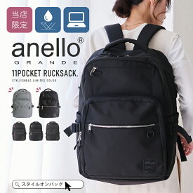 【当店限定色】anello アネロ リュック レディース 大人 大容量 通勤 通学 リュックサック バックパック メンズ A4 大きめ キャリーオン PC収納 撥水 クッションポケット マザーズバッグ 男女兼用 旅行 出張 アウトドア 35L 多機能 おしゃれ