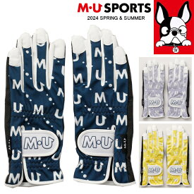 【店内全品ポイント10倍＆クーポン割引！4/3(水)9:59迄】2024年 春夏新作 MU SPORTS MUスポーツ ゴルフ ゴルフグローブ 両手用 指先無し レディース MU24SS MU23AW