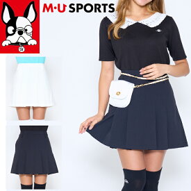 【店内全品ポイント10倍＆クーポン割引！4/17(水)9:59迄】MU SPORTS MUスポーツ レディース プリーツ スカート 全2色 4サイズ ゴルフ ゴルフウエア