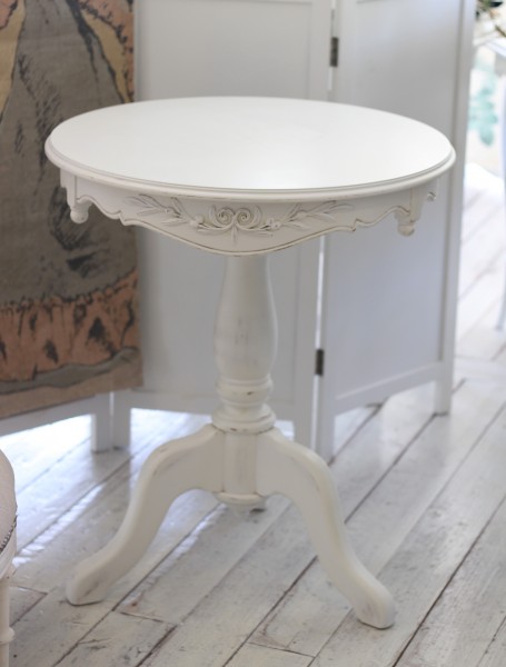 楽天市場】ホワイト ティーテーブル 121014 木製 アンティーク