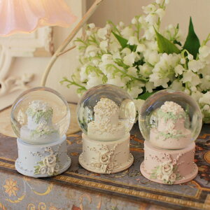 ミニスノードーム ケーキ スノードーム 置物 オブジェ (151) ケーキオブジェ ウェディング アンティーク調 雑貨 アンティーク風 輸入雑貨 フレンチカントリー 洋風 ヨーロピアン ディスプレ