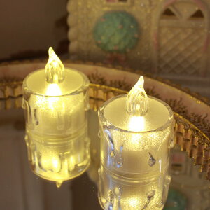 LED ティーキャンドル ライト 2個セット スモール LEDキャンドルライト ろうそく2個 (040) ホワイト ミニライト 蝋燭 ロウソク型ライト アンティーク風 アンティーク クリスマス 雑貨 LED装飾 輸