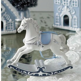 (SALE20%OFF) クリスマス オーナメント ロッキングホース 馬 ブルー オーナメント クリスマス 壁飾り 回転木馬 カルーセル ホース メリーゴーランド クリスマスギフト 干支 午年 置物 アンティーク クリスマス装飾 可愛い おしゃれ プチギフト