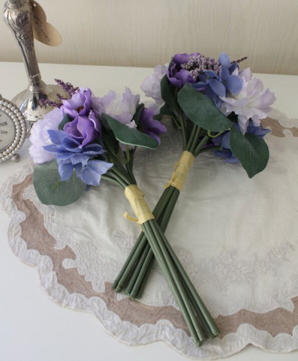 楽天市場 アネモネブーケ パープル 紫 造花 シルクフラワー アーティフィシャルフラワー インテリアフラワー ブーケ 花束 おしゃれ 可愛い ナチュラル スタイルロココ