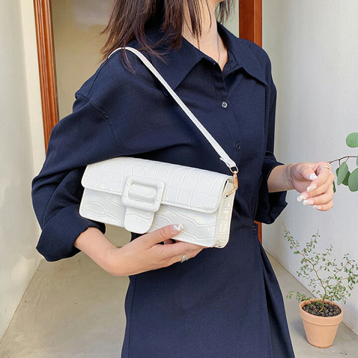 楽天市場】ショルダーバッグ クロコダイル 型押し PUレザー エナメル  