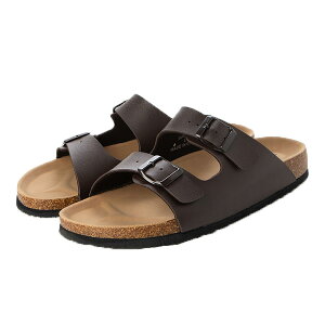 【取り寄せ対応】サンダル ベルトサンダル コンフォートサンダル 合皮 PUレザー 黒 シューズ 靴 メンズ ブラック ダークブラウン