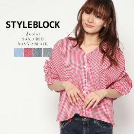 楽天市場 ギンガムチェック シャツ 半袖 レディースファッション の通販