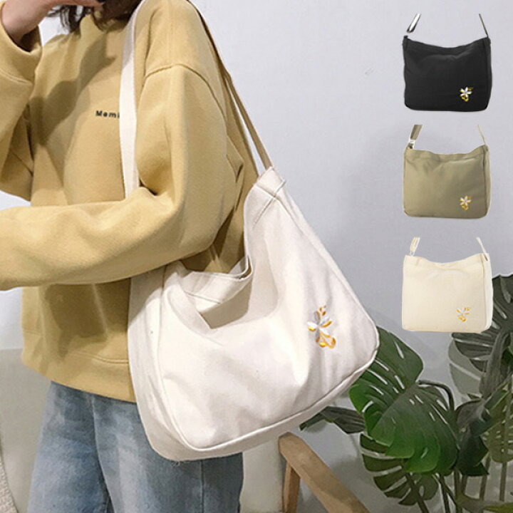 楽天市場】ショルダーバッグ バッグ 斜めがけ 肩掛け キャンバス 花柄 