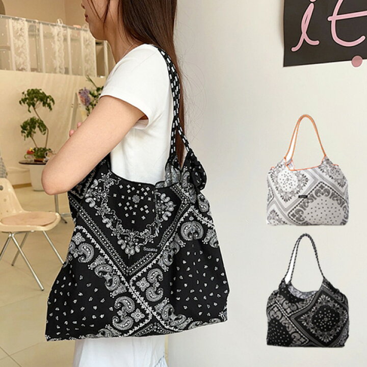 楽天市場】トートバッグ 布 ペイズリー柄 A4 大きい 肩掛け バッグ 鞄  