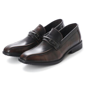 ビジネスシューズ プレーントゥ ドレスシューズ ローファー シンプル ベーシック 合皮 靴 シューズ メンズ ブラック ダークブラウン