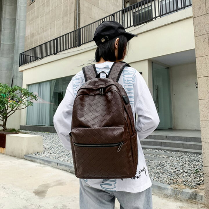 楽天市場 リュック バックパック レザータッチ 合皮 編み込み ユニセックス 無地 バッグ 鞄 メンズ ブラウン ブラック メンズファッション Styleblockmen 楽天市場 リュック バックパック レザータッチ 合皮 編み込み ユニセックス 無地 バッグ 鞄 メンズ ブラウン ブラック メンズファッション Styleblockmen