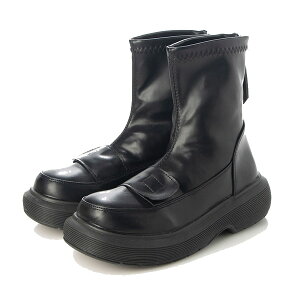 ショートブーツ ブーツ 厚底 PUレザー 合皮 歩きやすい 黒 白 靴 シューズ レディース ブラック ホワイト