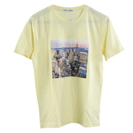 Tシャツ カットソー クルーネック 半袖 写真 フォトプリント ジェル加工 トップス メンズ トップス