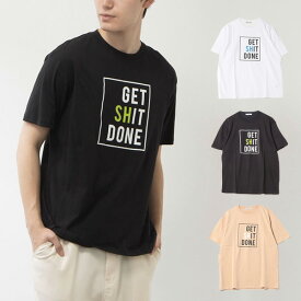 【楽天スーパーSALE】Tシャツ カットソー 半袖 クルーネック ロゴ プリント トップス ユニセックス メンズ ホワイト ブラック ベージュ