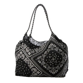 【取り寄せ対応】トートバッグ 布 ペイズリー柄 A4 大きい 肩掛け バッグ 鞄 レディース ホワイト ブラック