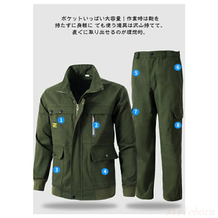 楽天市場】ワークマン 作業服 上下セット 2点セット ジャケット ロング 