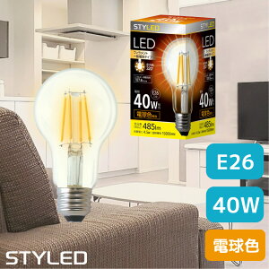 STYLED(X^Ch) LEDd E26 40WE485[ES^CvEdF tBg NAd ʓd` VfA g HDAC40L1