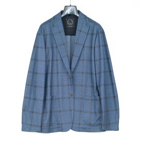 T-Jacket | ティージャケット メンズ 国内正規品 送料無料 ジャージ コットン 綿 春夏秋 ビジネス セットアップ ブルー ネイビー イタリア オールシーズン イタリー製大柄チェック 2ボタンストレッチ メンズ ジャケット