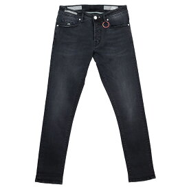 TRAMAROSSA | トラマロッサ ブラック デニム スリム ストレート オールシーズン 綿 美脚 ノータック スストレッチ 柔らかい 製品洗い 送料無料 R-ELAX イタリーLEONARDO スーパーストレッチブラックビンテージ メンズ デニム