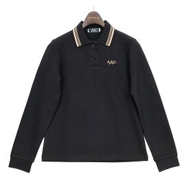 A.P.C. GOLF | アー・ペー・セーゴルフ ポロシャツ レディース ゴルフ 女性用 ウェア おしゃれ ゴルフシャツ スポーツポロシャツ 女性吸汗速乾 UVカット 小顔見え 襟付きトップス 襟ニットブラック スエットジャージロングスリーブ レディース ポロシャツ