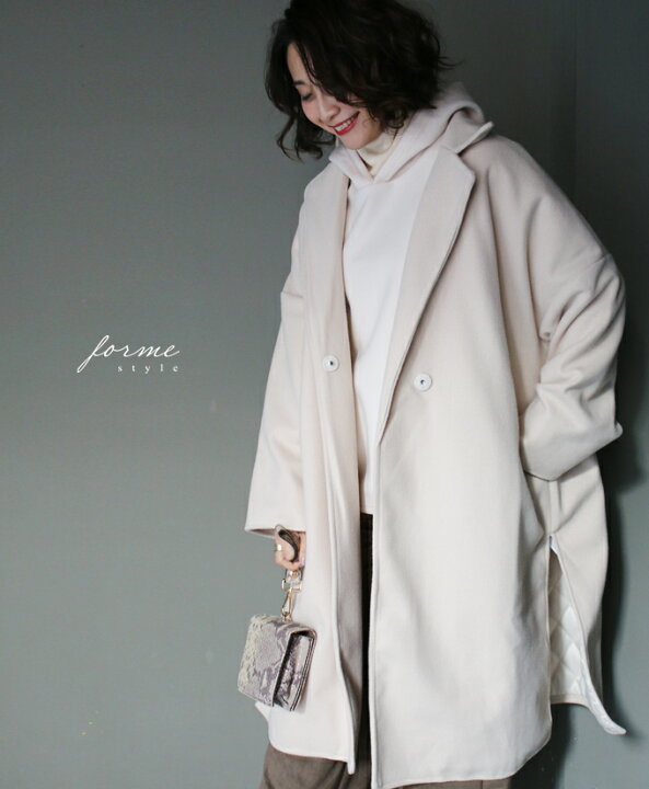 楽天市場 アイボリー ブラック ブラウン 暖かさをキープするチェスターコート Forme コート アウター チェスターコート 中綿 キルティング ドロップショルダー オーバーサイズ ロングコート レディース 3 9 時から残りわずか Ehre Style