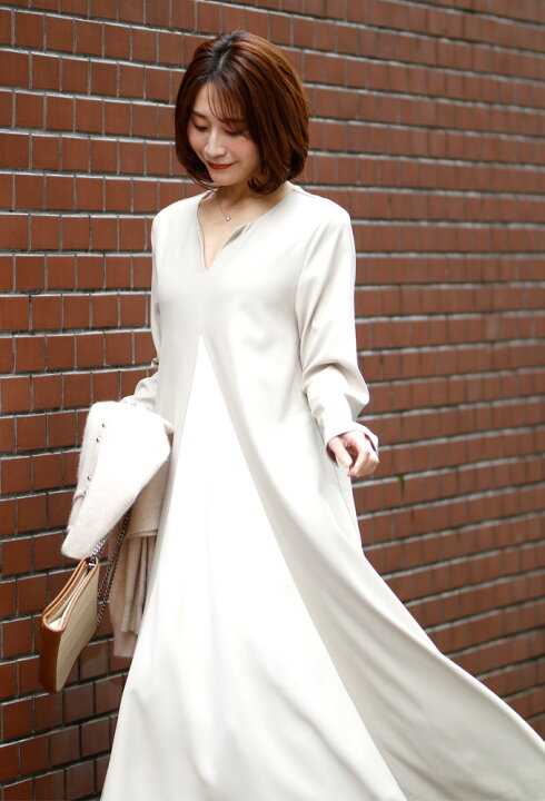 楽天市場】ワンピース ロングワンピース Aライン バイカラー 配色  