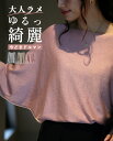 トップス ニット ドルマン セーター ラメ ラメニット 着やせ 体型カバー シルバー ゴールドベージュ モーヴピンク Silver Gold Beige Pink フリーサイズ 春 秋 冬 レディース ファッション Ehre style スタイル エーレスタイル 小柄さんもOK Ehrestyle【F241024】5/11再入荷