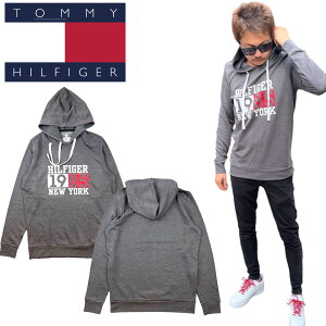 トミーヒルフィガー Tommy Hilfiger パーカー 薄手 ロンT 長袖 09T4457 スウェット 裏起毛 メンズ レディース 部屋着 フーディー ルームウェア TOMMY HILFIGER
