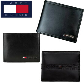 トミーヒルフィガー Tommy Hilfiger 財布 小銭入れ付き 折財布 ミニ財布 ブラック メンズ コンパクト 小物 レザー 専用箱付き プレゼント ギフト