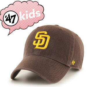 47 フォーティーセブン ブランド キャップ ドジャース LA ヤンキース エンゼルス キッズ 帽子 子供 男女兼用 クリーンナップ 刺繍ロゴ 47BRAND KIDS CLEAN UP