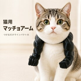 猫 マッスルアーム 3D プリント ペットコスプレ 筋肉腕 吊り腕 犬猫兼用 おもしろ 変身 アクセサリー ハロウィン クリスマス パーティー 誕生日 ペット用品