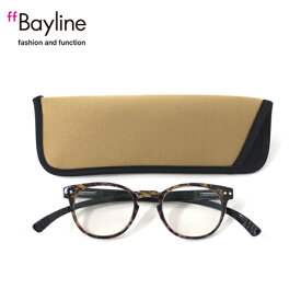 老眼鏡 女性 おしゃれ 男女兼用 軽量 ネックリーダー ボストン老眼鏡 首 に 掛け られる老眼鏡 ブルーライトカット 眼鏡ケース付き バイカラー(デミブラウン×ブラック) 度数 1.0 1.5 2.0 2.5 3.0ブランド Bayline ベイライン