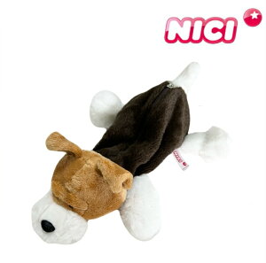 NICI(ニキ)【正規商品】フィギュアポーチ ワイアーフォックステリア 犬 ペンケース メイクポーチ コスメポーチ 化粧ポーチ ぬいぐるみ ポーチ 可愛い