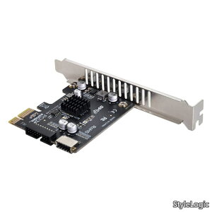 �y���������zType-E USB 3.1 �t�����g�p�l���\�P�b�g& USB 3.0 - PCI-E 1X Express�J�[�h VL805�A�_�v�^�[ �}�U�[�{�[�h�p
