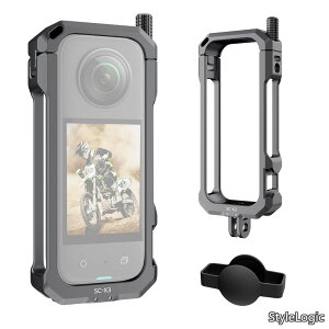 �y���������z�����ɒ��󒤍����̗p���� insta360 X3 �p�P�[�W�́A�E���� 1/4 �C���`�̃l�W���ƃR�[���h �V���[ �}�E���g������Ă���A�R�[���h �V���[�� LED ���C�g�⃉�C