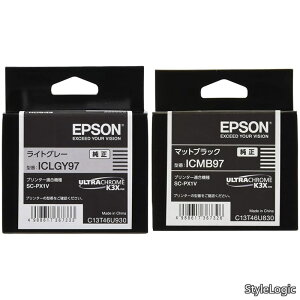�y���������zEPSON �����C���N�J�[�g���b�W ICLGY97 ���C�g�O���[ + �G�v�\�� EPSON �����C���N�J�[�g���b�W ICMB97 �}�b�g�u���b�N