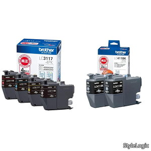 �y���������z�u���U�[�H��(Brother Industries) �C���N�J�[�g���b�W4�F�p�b�N LC3117-4PK + �C���N�J�[�g���b�W�u���b�N2�p�b�N(�G�R�p�b�P�[�W) LC411BK-2PK-E