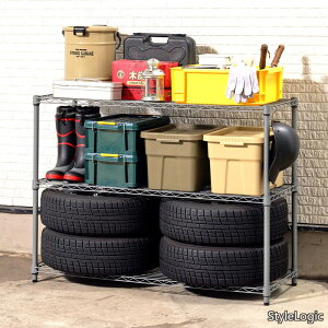 �y���������z�T�r�ɂ��� ���O�p���b�N ��120 ���~�i�X �G�N�X�e���A���b�N �O���[ 3�i EX25-123GY ��121.5×���s46×����90cm �|�[���a25mm �X�`�[�����b�N �K�[�f�j���O��