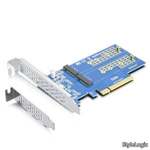 �y���������z�f���A�� M.2 NVMe SSD �A�_�v�^�[�J�[�h PCIe 3.0 x8 �X���b�g (M-Key) / 2���NVMe�h���C�u�Ή� (����@�\���ڃ}�U�[�{�[�h�K�{) / BIOS�����T�|�[�g�K�v/�f