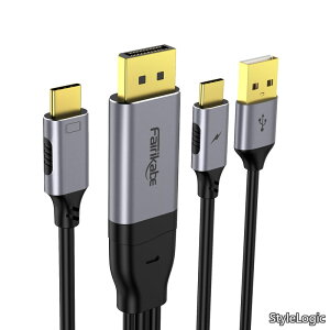 �y���������zDisplayPort to USB C �P�[�u�� 5K60Hz/4K144Hz/4K60Hz�A2m �P����DisplayPort�\�[�X ���� USB-C �^�b�`�\�ȃ��o�C�����j�^�[�AStudio Display�ANreal Air/X