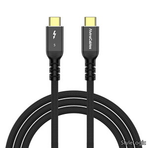 �y���������zCables [Intel�F��] Thunderbolt 5 �P�[�u�� 120Gbps�ш敝?240W PD�[�d?16K �����t���b�V�����[�g�Ή� - USB-C to USB-C Thunderbolt 4/3 & USB4 �݊� MacB