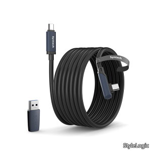 �y���������z�����N�P�[�u�� 16�t�B�[�g Oculus/Meta Quest 3/Quest 3S/Quest2/Pro/Pico 4 PC/SteamVR�ɑΉ� �A�b�v�O���[�h�� Type C USB 3.0�A�_�v�^�[�t�� �����f�[�^�]