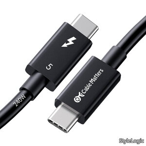 �y���������zCable Matters 80Gbps Thunderbolt 5 �P�[�u�� - 1m�A[�ő�120Gbps�ш敝�u�[�X�g?240W�[�d?8K / 4K 540Hz]�A�T���_�[�{���g5�P�[�u���AThunderbolt 4/USB4/US
