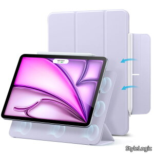 �y���������ziPad Air 13�C���` �P�[�X M4/M3/M2�i2026/2025/2024�jiPad Pro 12.9 ��6/5/4����i2022/2021/2020�j�Ή� �}�O�l�b�g�z�� �O�܂�X�^���h �X�����݌v Pencil