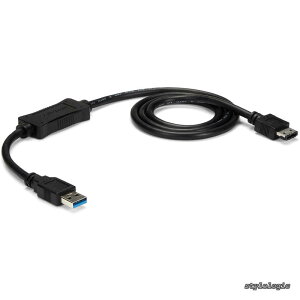 �y���������zUSB 3.0 - eSATA�ϊ��A�_�v�^�P�[�u�� (91cm) eSATA�Ή�HDD/SSD/���w�h���C�u��ڑ��\ USB3S2ESATA3