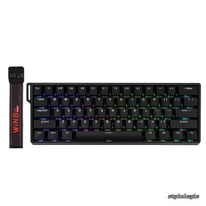 �y���������zAULA WIN60 HE 60% �L�����C�L�[�{�[�h �����\�ȍ쓮�_ 8000Hz�|�[�����O���[�g �z�[�����ʃX�C�b�` �z�b�g�X���b�v�Ή� FPS�Q�[���p(Black)