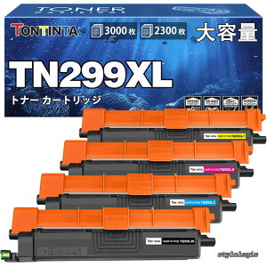 �y���������zTN299XL 4�F�݊��g�i�[�J�[�g���b�W TN299XLBK/C/M/Y ��e�� �u���b�N ��3000���A�J���[ ��2300�y�[�W �Ή��v�����^�[�F�u���U�[ Brother L3240CDW HL-L3240CDW L3780CDW MFC-L3780CDW