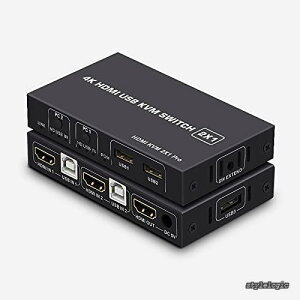 �y���������zhdmi 4K kvm �X�C�b�` HDMI�ؑ֊� 2�|�[�g�iPC2��p�jUltra HD 4K 60Hz HDMI2.0 HDCP2.2 3D/HDR�X�v�����^�[ USB2.0 USB �L�[�{�[�h/�}�E�X���L USB������/�v�����^�[/�O�t���n�[�h�f�B�X�N�Ή� �O�t