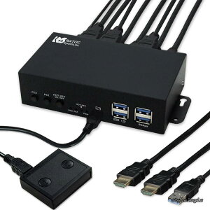 �y���������z4K60Hz �f���A���f�B�X�v���C HDMI �p�\�R�� �ؑ֊� 2�� RS-260UH2-4K �f���A�� ���j�^�[ 2�� KVM �X�C�b�` 2�o�� PC
